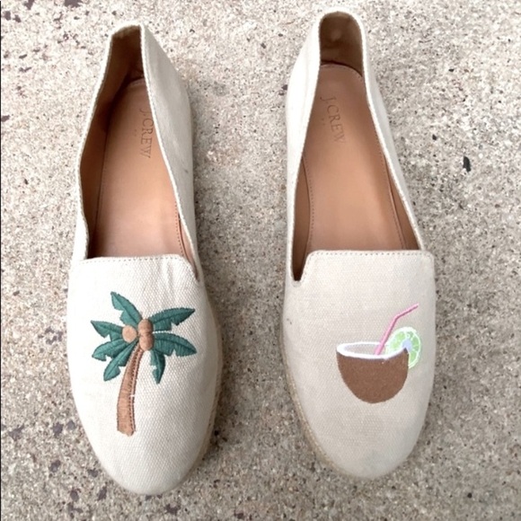 J.Crew Tropical Embroidered Summer/Beach Slip On Shoes - Picture 5 of 5